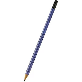 Grafitceruza, B, háromszögletű, radírral, FABER-CASTELL &quot;Grip 2001&quot;, kék