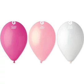 Léggömb, vegyes lányok színek, 26 cm, rózsaszín