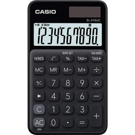 Zsebszámológép, 10 számjegy, CASIO &quot;SL 310&quot;, fekete