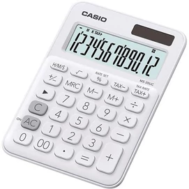 Számológép, asztali, 12 számjegy, CASIO &quot;MS 20UC&quot;, fehér