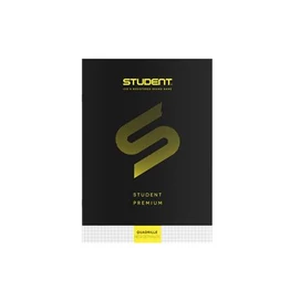 Füzet, tűzött, A4, kockás, 32 lap, ICO &quot;Student Premium&quot;, fekete