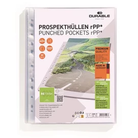 Genotherm, lefűzhető, PP, A4, 80 mikron, DURABLE &quot;PREMIUM&quot;