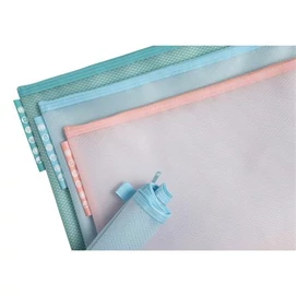 Rendszerező tasak, cipzáras, hálós, A4, EXACOMPTA &quot;Chromaline Pastel&quot;, vegyes színek