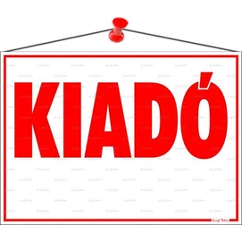Információs tábla, 35x25 cm, &quot;Kiadó&quot;