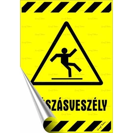 Információs matrica, 25x17,5 cm, &quot;Csúszásveszély&quot;