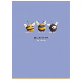 Füzet, tűzött, A4, vonalas, 40 lap, SHKOLYARYK, &quot;Bee different&quot;, vegyes
