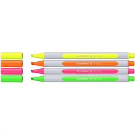 Szövegkiemelő toll készlet, 1-4 mm, SCHNEIDER "Shine-Up", 4 különböző szín
