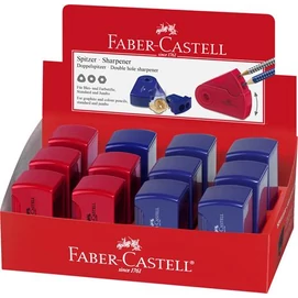 Hegyező display, kétlyukú, 2 tartályos, FABER-CASTELL, vegyes színek (szín nem választható)