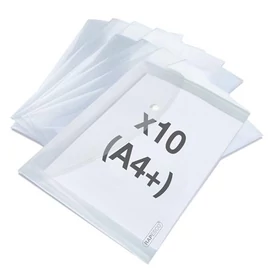 Irattartó tasak, A4+, PP, patentos, RAPESCO &quot;Eco&quot;, áttetsző