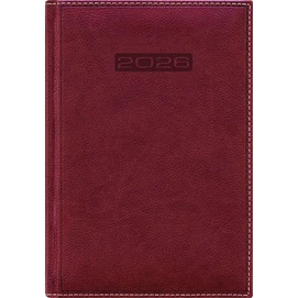 Naptár, tervező, A5, napi, DAYLINER, "Sherwood", barnásvörös
