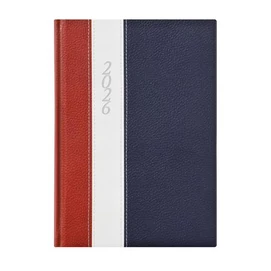 Naptár, tervező, B5, heti, TOPTIMER "Fashion", bordó-fehér-kék