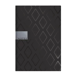 Jegyzetfüzet, A5, vonalas, 96 lap, TOPTIMER "Notes", fekete gyémánt