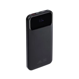 Hordozható akkumulátor, beépített kábellel, 10000mAh, RIVACASE &quot;VA2211&quot;, fekete