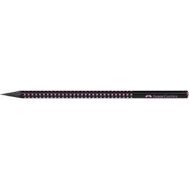 Grafitceruza, B, háromszögletű, FABER-CASTELL, &quot;Sparkle Midnight&quot;, fekete/rózsaszín