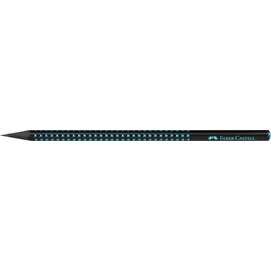 Grafitceruza, B, háromszögletű, FABER-CASTELL, &quot;Sparkle Midnight&quot;, fekete/óceánkék