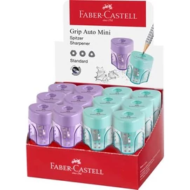 Hegyező display, egylyukú, tartályos FABER-CASTELL &quot;GRIP Auto Mini&quot;, vegyes pasztell színek (szín nem választható)