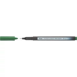 Tűfilc, 0,4 mm, PENTEL &quot;Pointliner&quot;, fenyőzöld