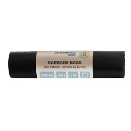 Szemeteszsák, extra erős, 120 l, 10 db, 35 µ, DONAU &quot;Eco&quot;, fekete