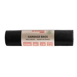 Szemeteszsák, extra erős, 160 l, 10 db, 70 µ, DONAU &quot;Eco&quot;, fekete