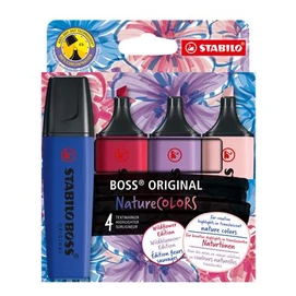 Szövegkiemelő készlet, 2-5 mm, STABILO &quot;BOSS original NatureCOLORS Wildflowers&quot;, 4 különböző szín