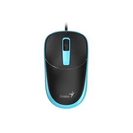 Egér, vezetékes, optikai, normál méret, USB, GENIUS &quot;DX-123&quot;, fekete-kék
