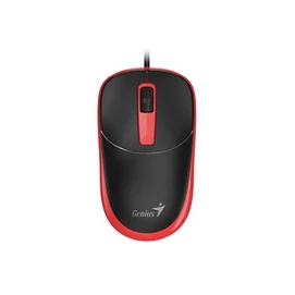 Egér, vezetékes, optikai, normál méret, USB, GENIUS &quot;DX-123&quot;, fekete-piros