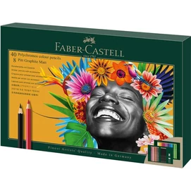 Színes- és grafitceruza készlet, FABER-CASTELL "Polychromos &amp; Pitt Graphite Matt" , 50 db-os szett