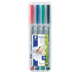 Alkoholmentes marker készlet, OHP, 0,4 mm, STAEDTLER &quot;Lumocolor® 311 S&quot;, 4 különböző szín