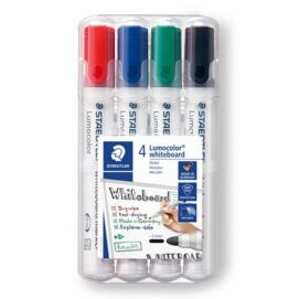 Táblamarker készlet, 2 mm, kúpos, STAEDTLER "Lumocolor® 351", 4 különböző szín