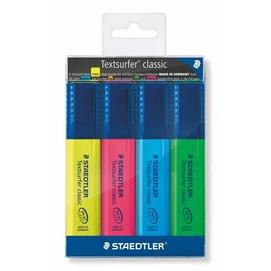 Szövegkiemelő készlet, 1-5 mm, STAEDTLER &quot;Textsurfer Classic 364&quot;, 4 különböző szín