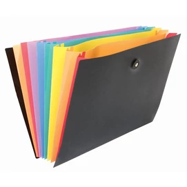 Harmonikamappa, PP, 8 rekeszes, VIQUEL &quot;Rainbow Class&quot;, fekete