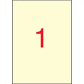 Etikett, 210x297 mm, színes, APLI, krémszínű, 20 etikett/csomag