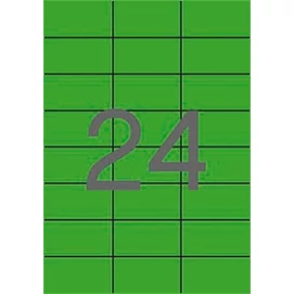 Etikett, 70x37 mm, színes, APLI, zöld, 2400 etikett/csomag