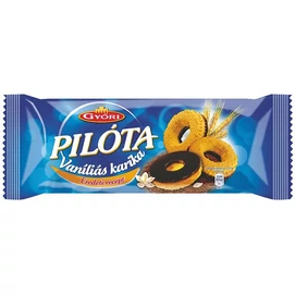 Vaníliás karika, 150 g, GYŐRI &quot; Pilóta&quot;, étcsokoládés