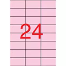 Etikett, 70x37 mm, színes, APLI, pasztell rózsaszín, 480 etikett/csomag