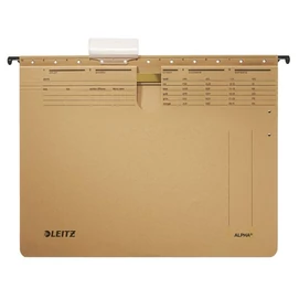 Függőmappa, gyorsfűzős, karton, A4, LEITZ &quot;Alpha&quot;, natúr