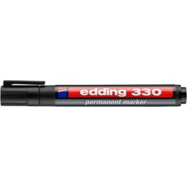 Alkoholos marker, 1-5 mm, vágott, EDDING "330", fekete