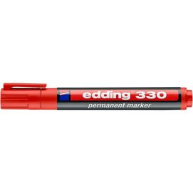 Alkoholos marker, 1-5 mm, vágott, EDDING "330", piros