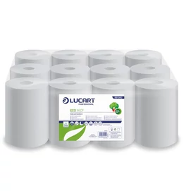Kéztörlő, tekercses, 2 rétegű, LUCART, &quot;Eco CF 14&quot;, fehér