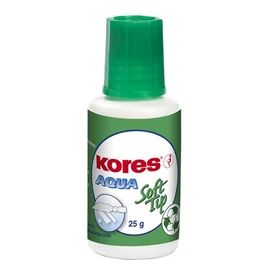 Hibajavító folyadék, vízbázisú, szivacsos, 20 ml, KORES &quot;Aqua Soft Tip&quot;