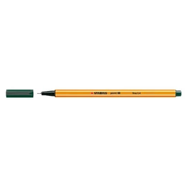 Tűfilc, 0,4 mm, STABILO "Point 88", sötétzöld