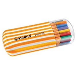 Tűfilc készlet, 0,4 mm, STABILO &quot;Point 88 Zebrui&quot;, 20 különböző szín