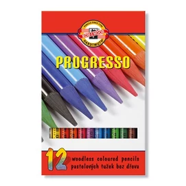 Színes ceruza készlet, henger alakú, famentes, KOH-I-NOOR &quot;Progresso 8756/12&quot;, 12 különböző szín
