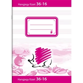 Füzet, tűzött, A5, hangjegy, 16 lap, ICO &quot;Süni&quot;, &quot;36-16&quot;