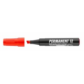 Alkoholos marker, 1-4 mm, vágott, ICO "Permanent 12", piros