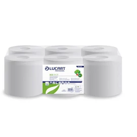Kéztörlő, tekercses, 2 rétegű, LUCART &quot;Eco CF 19&quot;, fehér