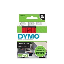 Feliratozógép szalag, 9 mm x 7 m, DYMO &quot;D1&quot;, piros-fekete