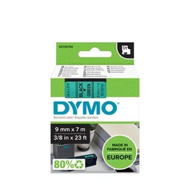 Feliratozógép szalag, 9 mm x 7 m, DYMO &quot;D1&quot;, zöld-fekete