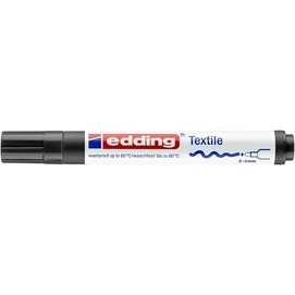 Textilmarker, 2-3 mm, kúpos, EDDING &quot;4500&quot;, fekete