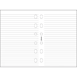 Kalendárium betét, jegyzetlap, pocket méret, vonalas, FILOFAX, fehér